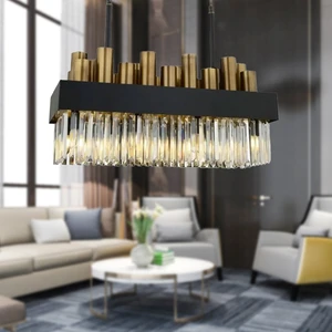 Torre Sıralı Eskitme Kristalli, Taşlı Modern Tasarım Yemek Masası Üstü, Kristal Salon Avize