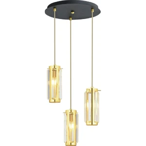 Natali 3Lü Sarkıt Gold Modern Genç Odası Mutfak Salon Sarkıt Avize