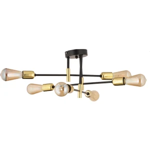 Alison 6Lı Siyah Avize Gold Duylu Modern Koridor Mutfak Salon Retro Avize
