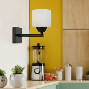 Minel Siyah Duvar Lambası Yatak Odası-Yatak Başı-Banyo İçin Modern Aplik