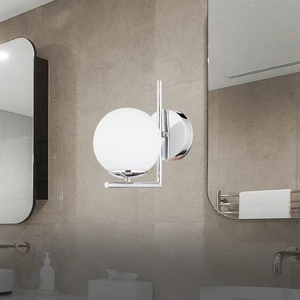 Sara Krom Kaplama Duvar Lambası Yatak Odası-Yatak Başı-Banyo İçin Modern Aplik