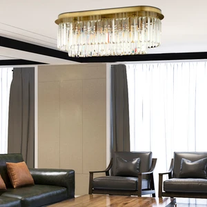 Nilüfer Dikdörtgen Eskitme Kristalli Taşlı Modern Tasarım Yemek Masa Üstü Kristal Salon Avize