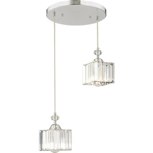 Kuğu 2 Li Sarkıt Krom Kristalli, Taşlı Modern Tasarım Kristal Salon Sarkıt Avize
