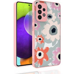 Heptek İletişim Samsung Galaxy A52 Kılıf Kabartmalı Kamera Korumalı Desenli Darbe Emici Renkli Kapak (Nora)