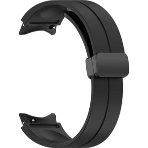 Samsung Galaxy Watch 6 40MM Kordon Silikon Mıknatıslı Ayarlanabilir HS19 Siyah