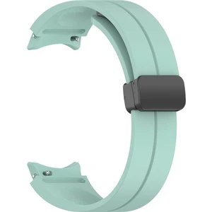 Samsung Galaxy Watch 6 Classic 47MM Kordon Silikon Mıknatıslı Ayarlanabilir HS19 Bebek Mavisi