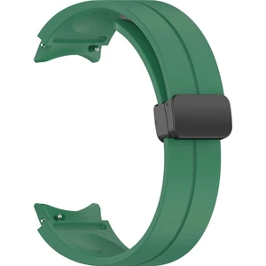 Samsung Galaxy Watch 6 Classic 47MM Kordon Silikon Mıknatıslı Ayarlanabilir HS19 Yeşil