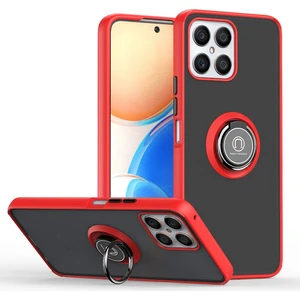 Honor X8 Için Telefon Kılıfı Şeffaf Tampon Telefon Kılıfı Standlı Kapak (Yurt Dışından)