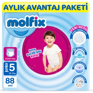 Pants Bebek Bezi 5 Beden Junior Aylık AvantajPaketi 88 Adet