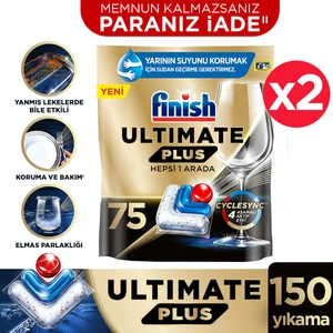 Ultimate Plus 75 Kapsül Bulaşık Makinesi Deterjanı Tableti x 2 Tablet