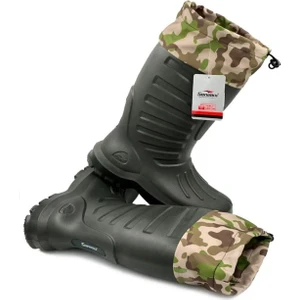 Eva Termal Avcı Çizme Haki -30 Derece Soğuğa Dayanıklı