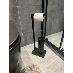 Tuvalet Kağıtlığı Siyah Fırçalı Özel Tasarım Ağır Döküm Ayaklı Devrilmez Banyo Kurulum Gerektirmez