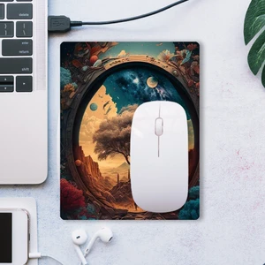 Sonictouch Hinora Hayat Ağacı Kaydırmaz Gaming Oyuncu Dikişsiz Mavi Turuncu Mouse Pad/ped 17X21CM