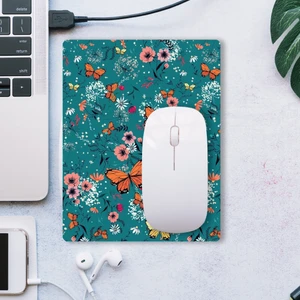 Sonictouch Soimoi Yeşili Turuncu Kelebekli Kaydırmaz Gaming Oyuncu Dikişsiz Mouse Pad/ped 17X21CM