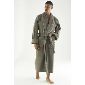 Uzun Şalyaka Triga Bambu Cotton Erkek Bornoz