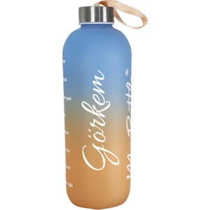 Hediye Kesesi Kişiye Özel Renkli 1 Lt Motivasyon Cam Su Matarası HK2706