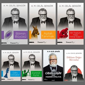 Celal Şengör 7'li Kitap Seti ( Zümrüt Ayna + Dahi Diktatör + Bir Toplum Nasıl Intihar Eder? + Aptalı Tanımak +Bilimin Büyüsü + Dikkate Değer Mevzular + Senin Cahilliğin Benim Yaşamımı Etkiliyor )