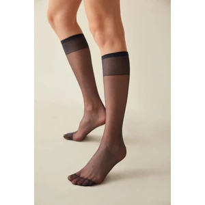Fit 15 Parlak İnce Pantolon Çorabı Lacivert Renkli 6'lı Paket