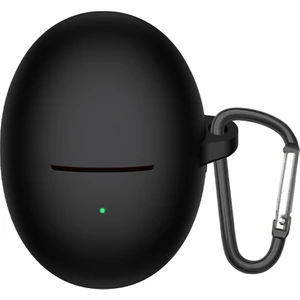 Huawei Freebuds 5 Uyumlu Kulaklık Koruma Kılıf Silikon Kanca Askılı Darbe Korumalı Tpu Kılıf Siyah