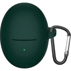Huawei Freebuds 5 Uyumlu Kulaklık Koruma Kılıf Silikon Kanca Askılı Darbe Korumalı Tpu Kılıf Haki