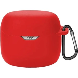 Jbl Tune Flex Uyumlu Kulaklık Koruma Kılıf Silikon Kanca Askılı Darbe Korumalı Tpu Kılıf Kırmızı
