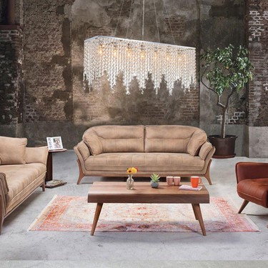 Apliqa Vita 7 Lı Krom Kristalli Taşlı Modern Tasarım Kristal Fiyatı