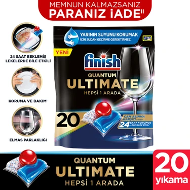 Finish Quantum Ultimate 20 Kapsül Bulaşık Makinesi Deterjanı Fiyatı