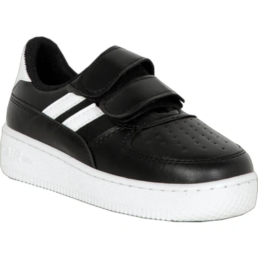 Kabkabi Kız Çocuk Siyah Cırt Cırtlı Outdoor Spor Ayakkabı Sneaker