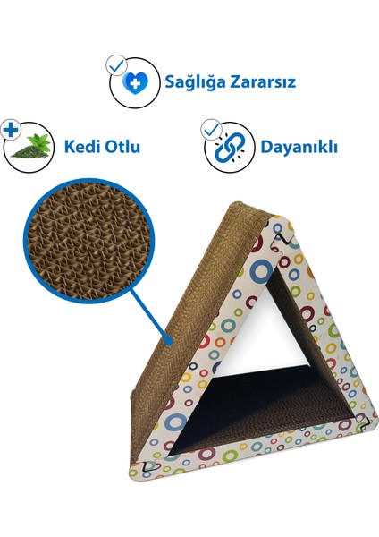 Doğal Kedi Otlu Kedi Tırmalama Kartonu 44 cm - HR2029C