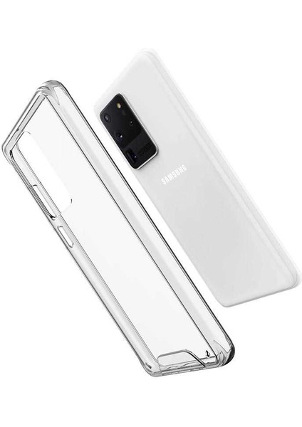 Samsung Galaxy S20 Ultra Uyumlu Kılıf Sararmaz Hd Şeffaf Silikon Kılıf Şeffaf