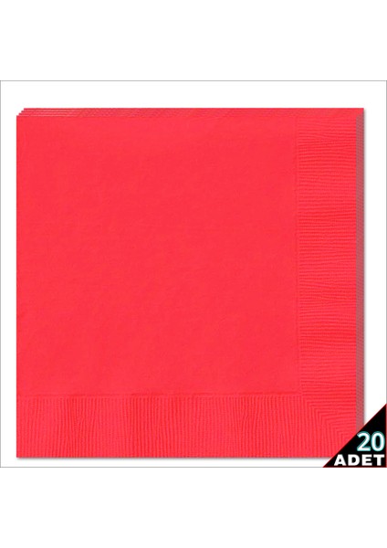 Peçete, Kırmızı - 30 x 30 cm - 20 Adet fiyatları