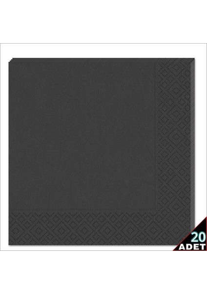 Peçete, Siyah - 30 x 30 cm - 20 Adet fiyatları