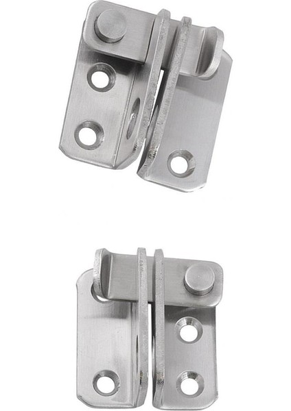 2pcs Slayt Cıvatası Mandal Kapısı Mandalları Güvenlik Kapısı 40X45MM Paslanmaz Fırçalanmış Kaplama Deliği + Olarak (Yurt Dışından)