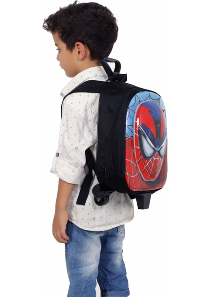 Erkek Çocuk Ana Sınıfı Çek Çekli Spiderman Örümcek Adam Kabartmalı Okul Çantası DC10170 fiyatları