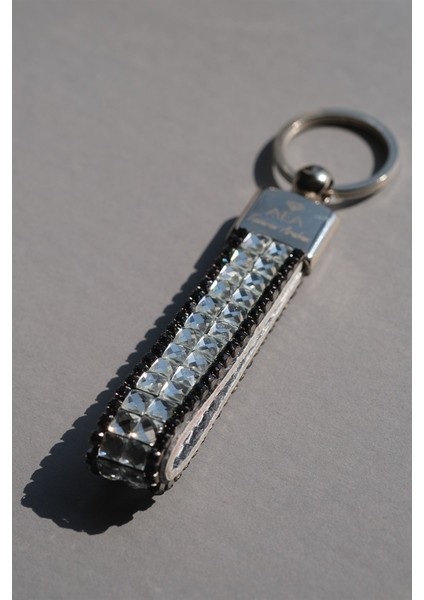 Gümüş Baget Siyah Logosuz Anahtarlık