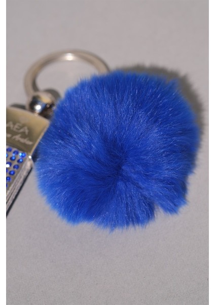 Saks Mavi Taşlı & Logosuz Anahtarlık & Minik Ponpon Saks Mavi fırsatları