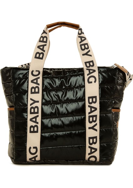 Baby Bag Kolonlu Nakışlı Puf Anne Bebek Çantası