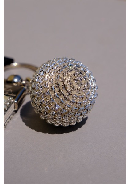 Gümüş Bagetli Anahtarlık & Gümüş Disko Top & Turuncu Kurdela indirimleri