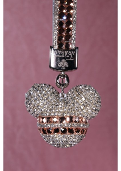 Gold Rose Baget Panda Anahtarlık