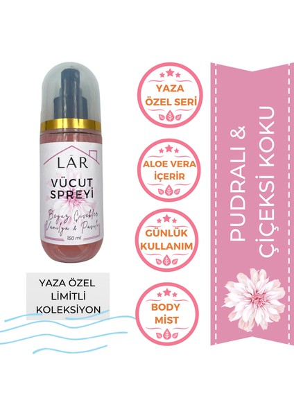 Pudralı Çiçeksi Vücut Spreyi - Body Mist - 150ml
