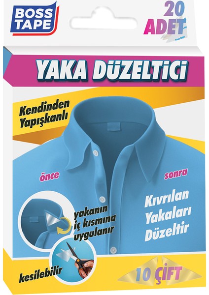 Gömlek T-Shirt Polo Yaka Düzleştirici Yapışkanlı Balin 20 Adet