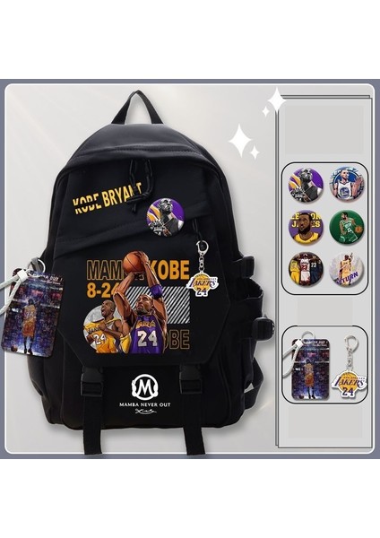 Nba Ortak Okul Çantası Kobe Bryant Büyük Kapasiteli Sırt Çantası Okul Çantası (Yurt Dışından)