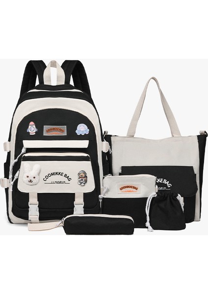 Su Geçirmez Büyük Kapasiteli Sırt Çantası 5'li Set (Yurt Dışından)