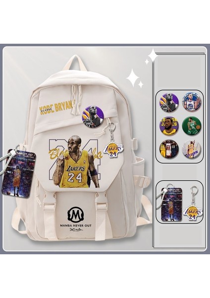 Nba Ortak Okul Çantası Kobe Bryant Büyük Kapasiteli Sırt Çantası Okul Çantası (Yurt Dışından)