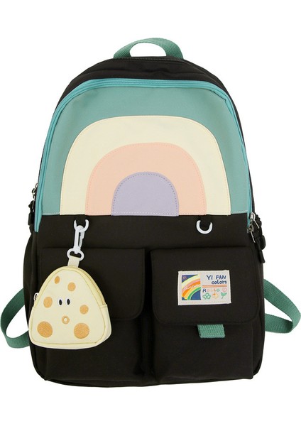 Büyük Kapasiteli Sevimli Gökkuşağı Sırt Çantası Öğrenci Okul Çantası (Yurt Dışından)