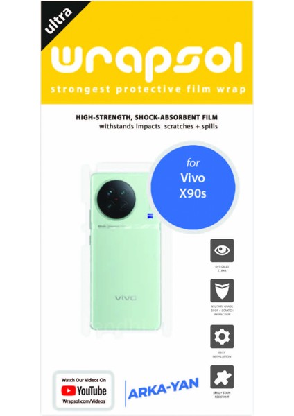 Vivo X90S Arka ve Yan Kaplama Koruyucu Poliüretan Film fiyatları