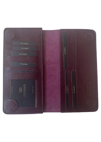 Diga Huawei ile Uyumlu Mıknatıslı Cüzdan Hakiki Deri Kadın Erkek Telefon Bölmeli 10 Kartlık Para Bölmeli 18X10X2 cm Bordo