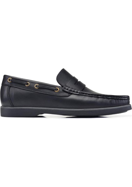 Siyah Yazlık Loafer Erkek Ayakkabı -73561-
