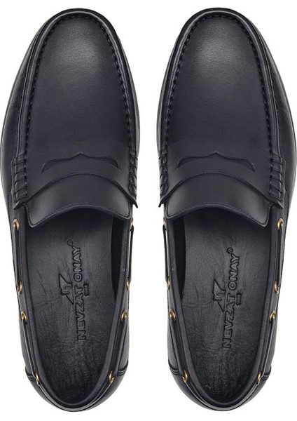 Siyah Yazlık Loafer Erkek Ayakkabı -73561-