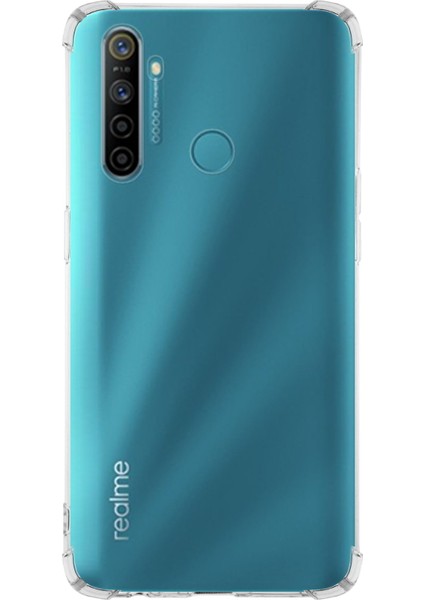 Realme 5i Kapak Şeffaf Antishock Köşe Korumalı Silikon Kılıf